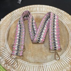 Stylish Pink and Brown Bag Strap